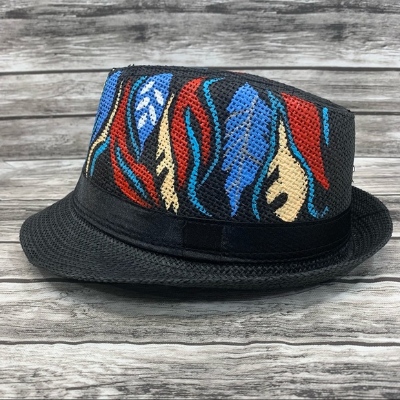 Straw Hat Band Colored Fire 